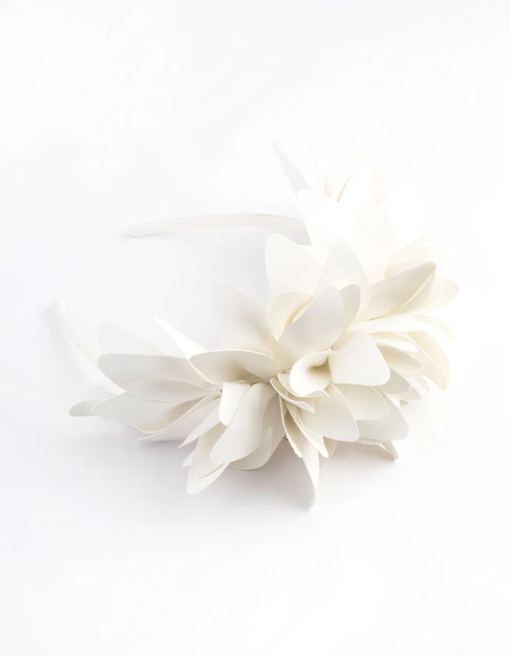 White Petal Statement Headband