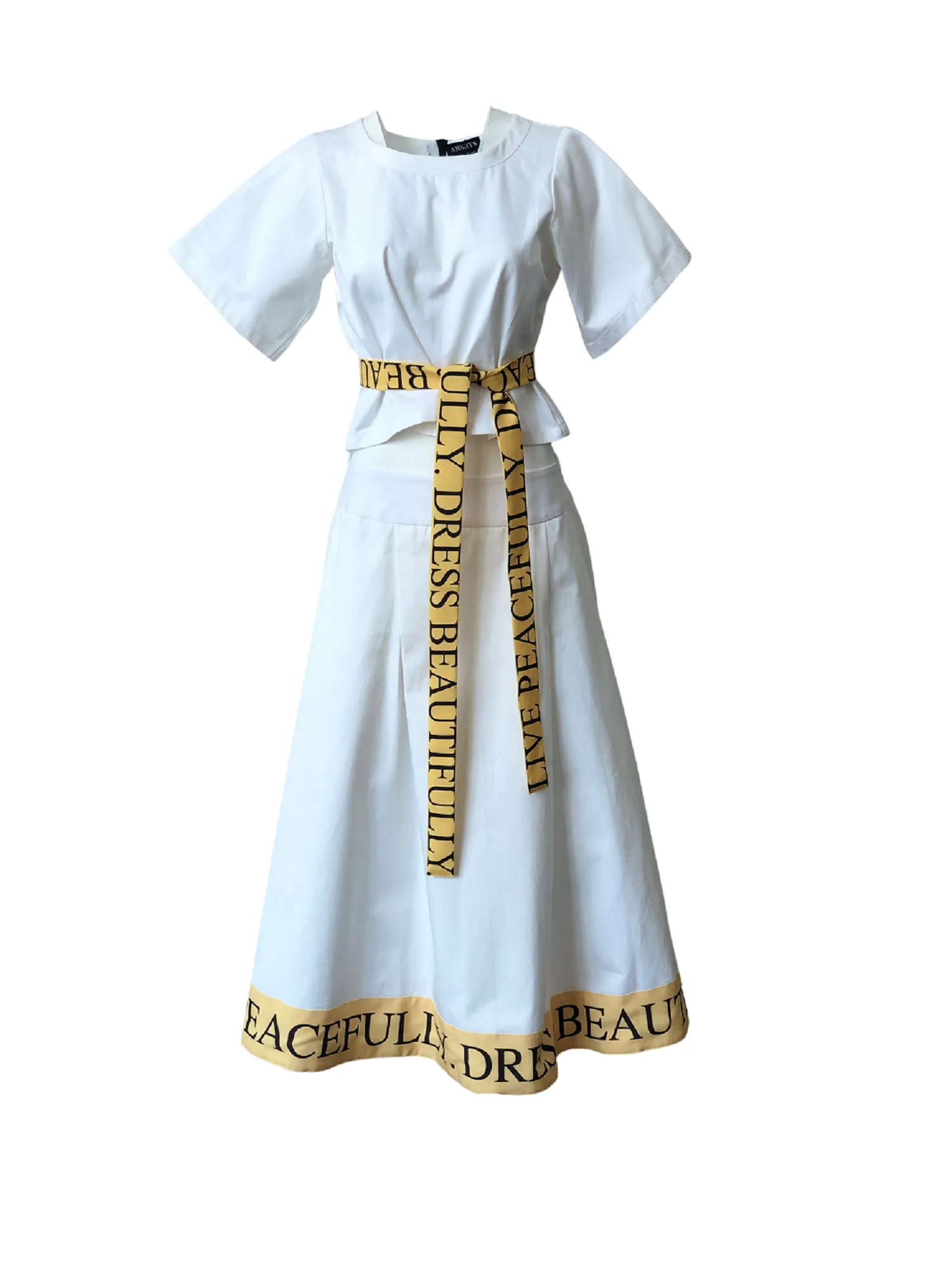 White Statement Top & Skirt (Set)