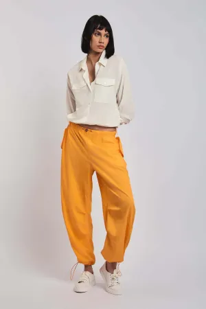 Women Pant  Parachute Orange
