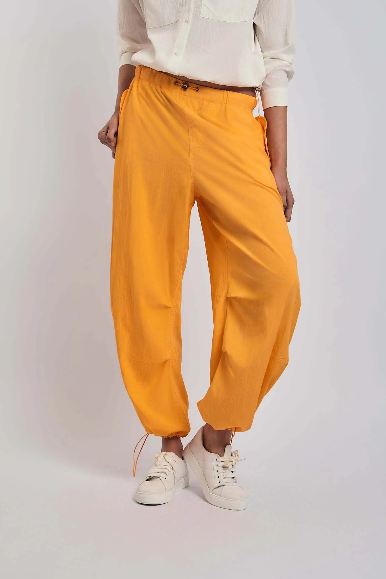 Women Pant  Parachute Orange