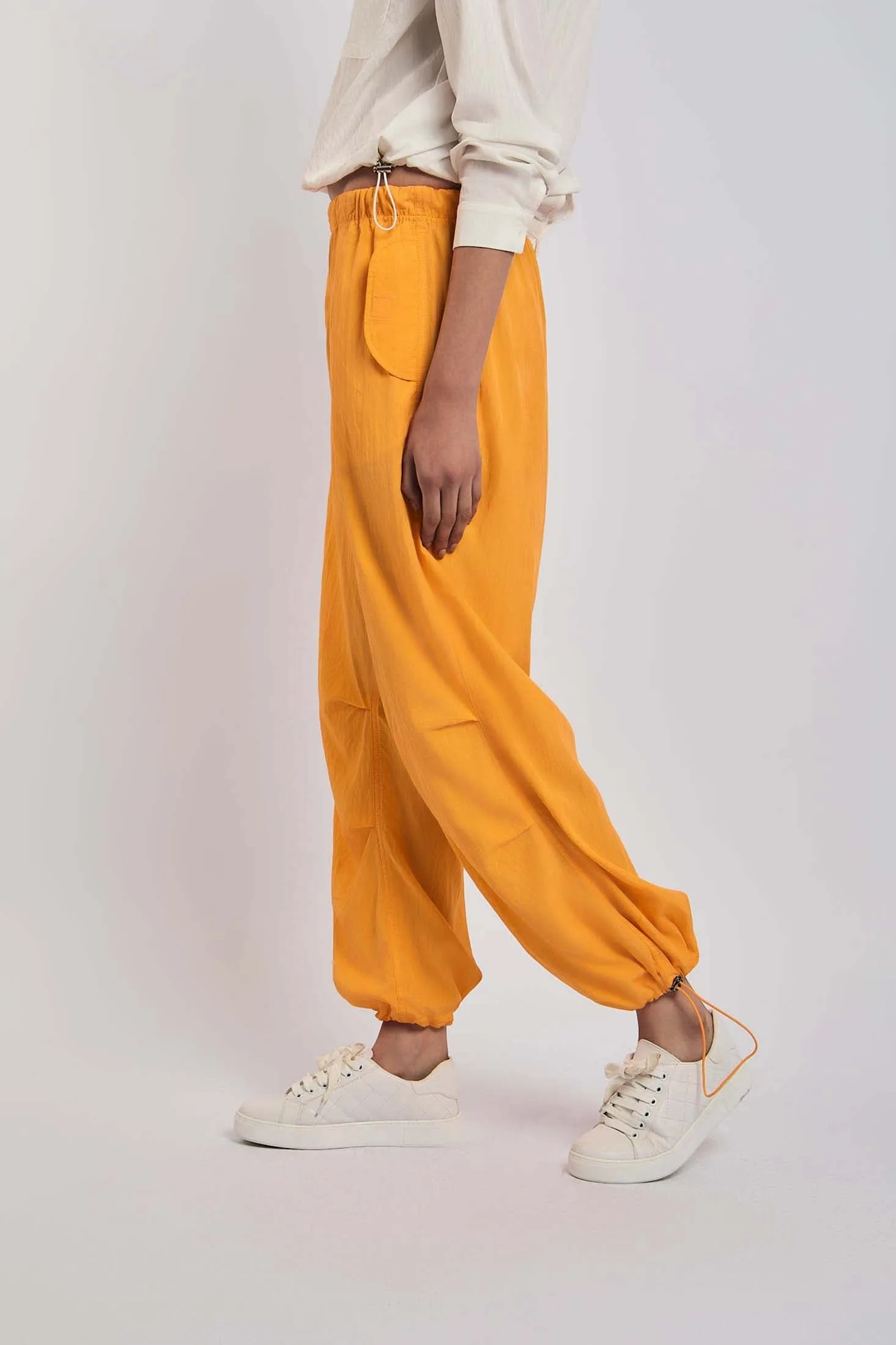 Women Pant  Parachute Orange