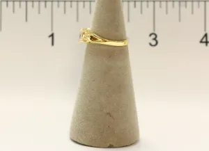 Women's 18 Kt Gold Plated Dress Ring Oval Cut CZ 113