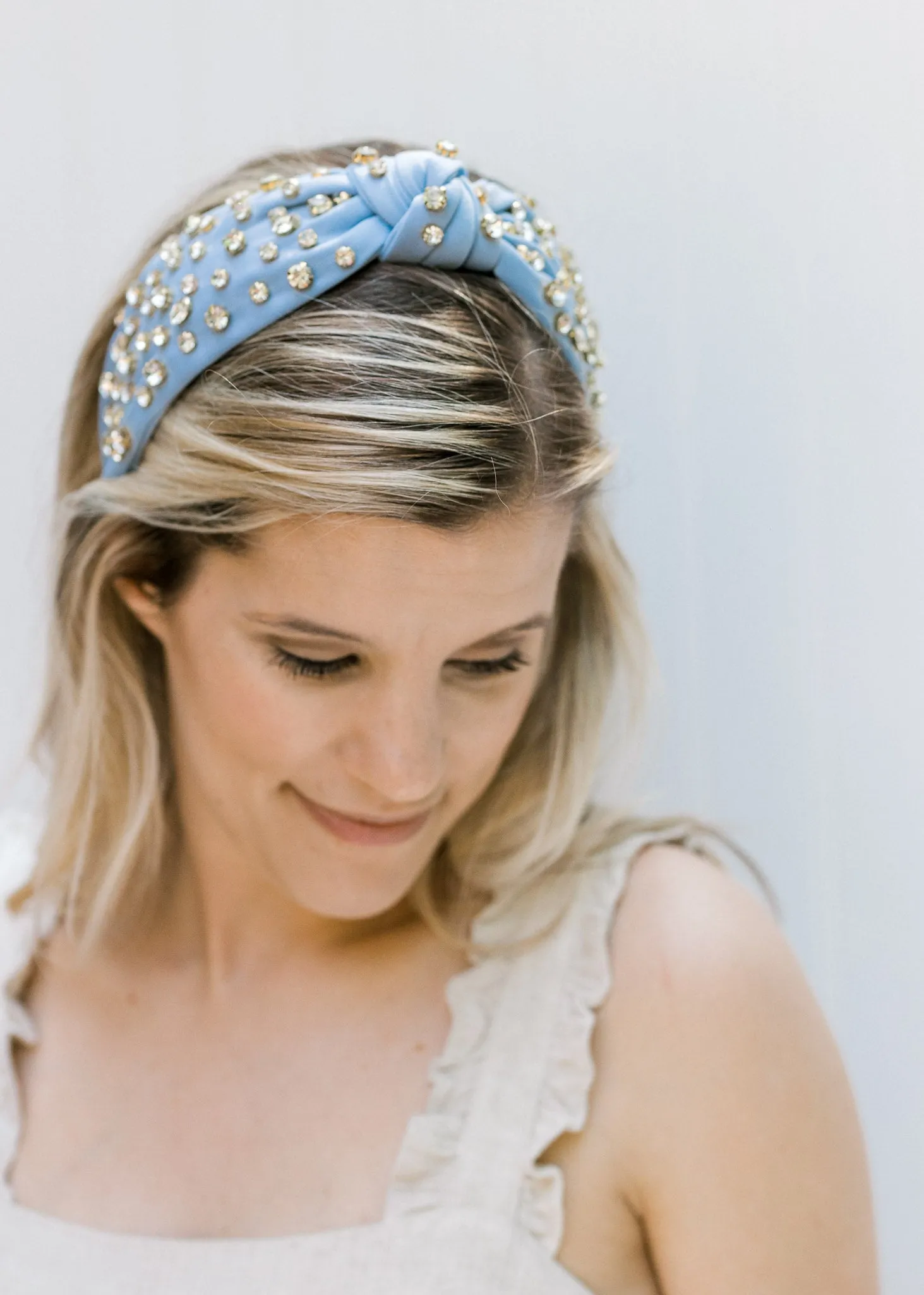 X Bejeweled Headband - Blue