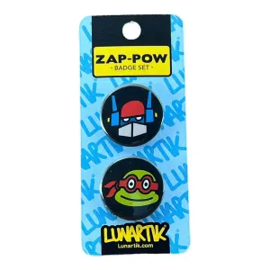 Zap-Pow Heroes Vol 1 - Twin Badge Set