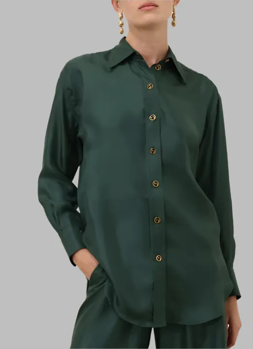 Zimmermann Pavilion Relaxed Shirt- Pine
